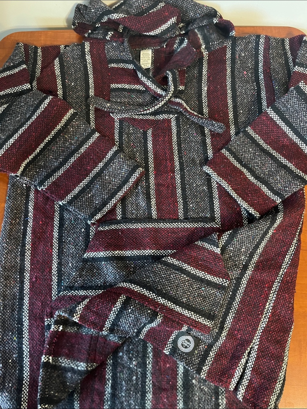 Orizaba Original Baja Hoodie "San Juan del Sur" Burgundy & Grey